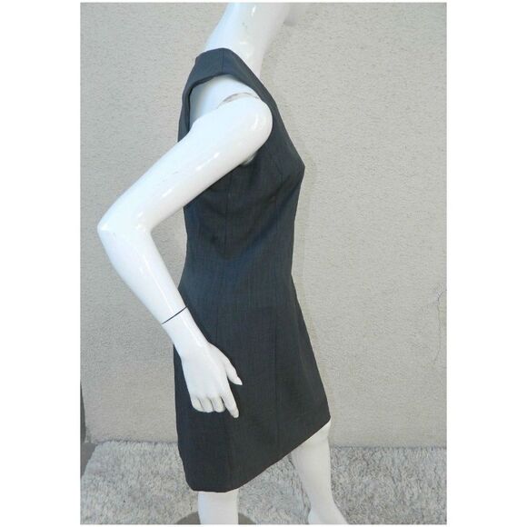Pret A. Porter Fully Lined Sheath Dress Gray Sz 8 - Picture 3 of 8